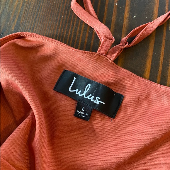 Lulu’s “Here's To Us” Rose High-Low Wrap Dress - Picture 2 of 4